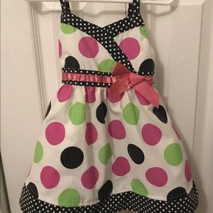 Baby girl polka dot dress 24M